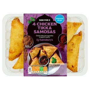 Sainsbury's Chicken Tikka Samosas x4 200g