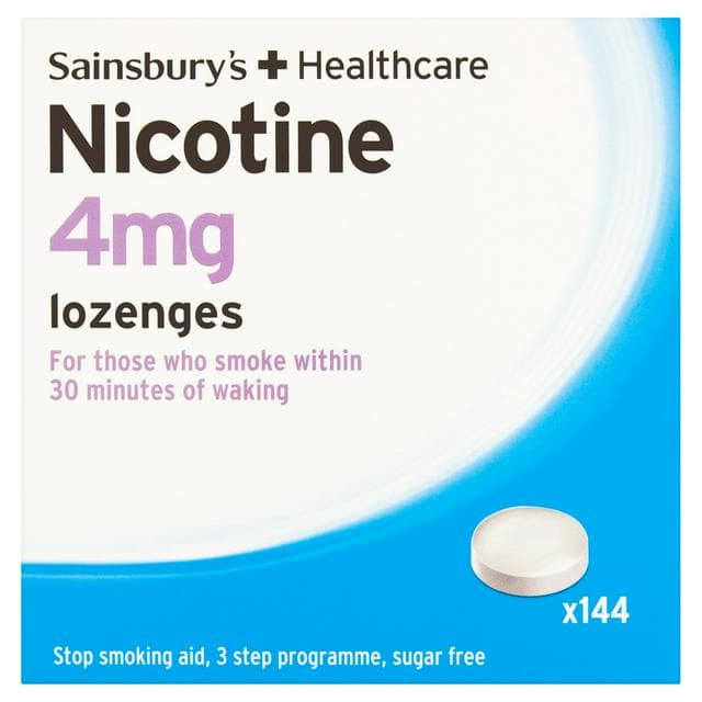Sainsbury's + Healthcare Nicotine 4mg Lozenges 144 Tablets - gallery image 1