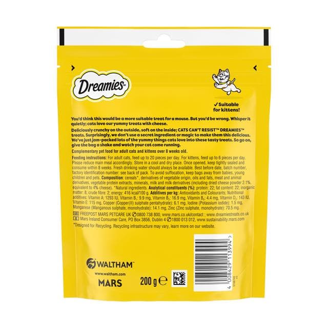 Dreamies Biscuits with Cheese Cat Treat Mega Pack 200g - gallery image 6