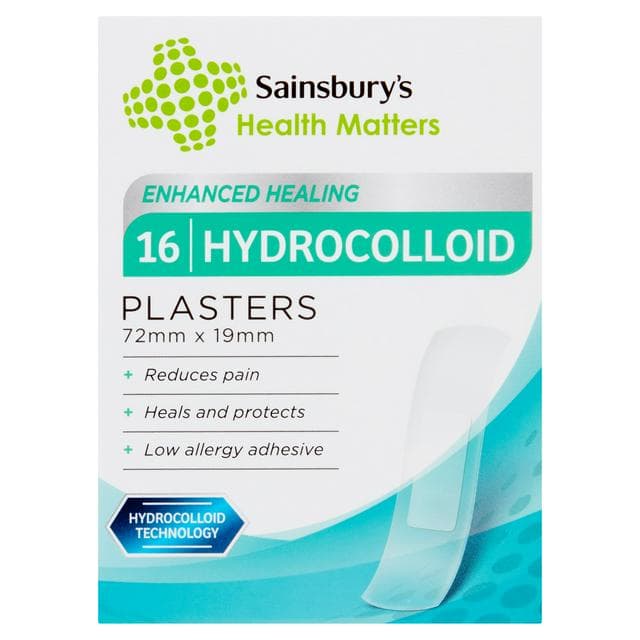 Sainsbury's Health Matters Hydrocolloid Plasters x16 - gallery image 1