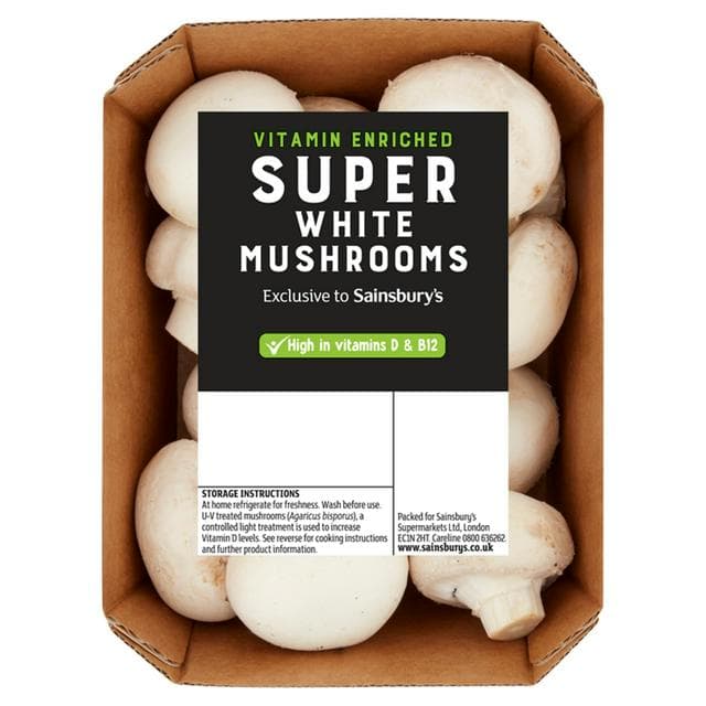 Sainsbury's White Super Mushrooms 300g - gallery image 1