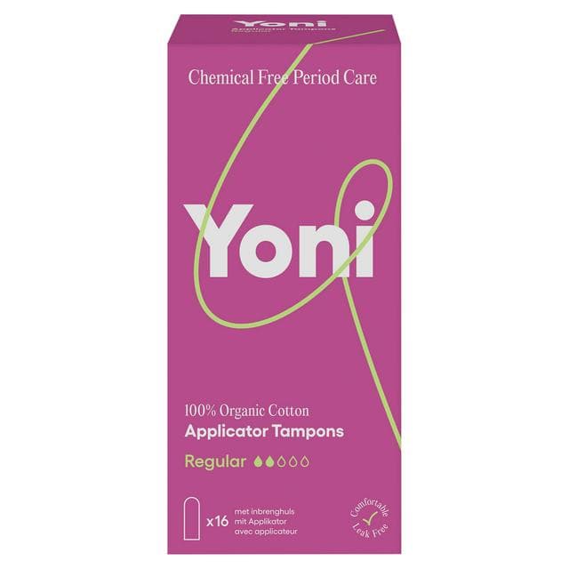 Yoni Organic Cotton Applicator Tampons Medium x16 - gallery image 1