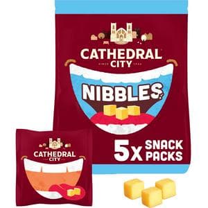 Cathedral City Kids Snack Nibbles Mild Lighter Cheddar Cheese 5x16g