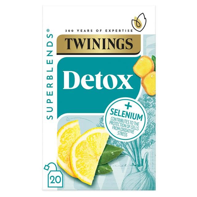 Twinings Superblends Detox with Lemon, Ginger & Fennel, 20 Tea Bags - gallery image 1