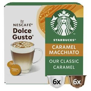Starbucks by Nescafé Dolce Gusto 12 x Caramel Macchiato Coffee Pods (6 Servings)