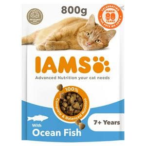 IAMS Vitality Dry Cat Food for Senior Cats with Ocean Fish 800g