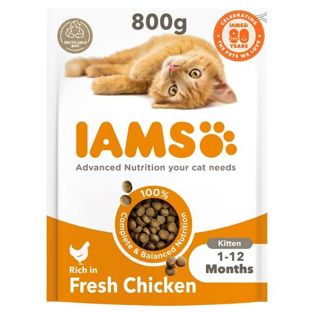 IAMS for Vitality Kitten Food with Fresh Chicken 800g - gallery image 1