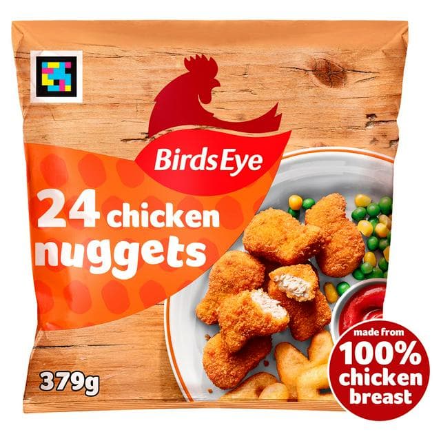 Birds Eye Chicken Nuggets with Golden Wholegrain x24 379g - gallery image 1