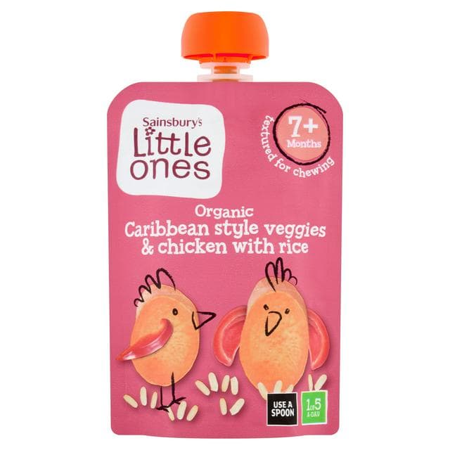 Sainsbury's Little Ones Organic Caribbean Style Chicken 7+ Months 130g - gallery image 1