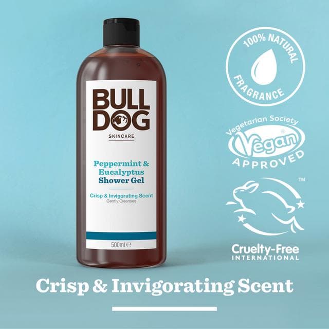 Bulldog Skincare Peppermint & Eucalyptus Shower Gel 500ml - gallery image 2
