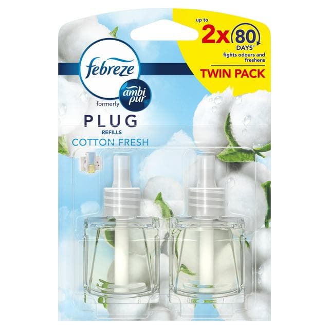 Febreze with Ambi Pur Air Freshener Plug In Refills Cotton Fresh - gallery image 1