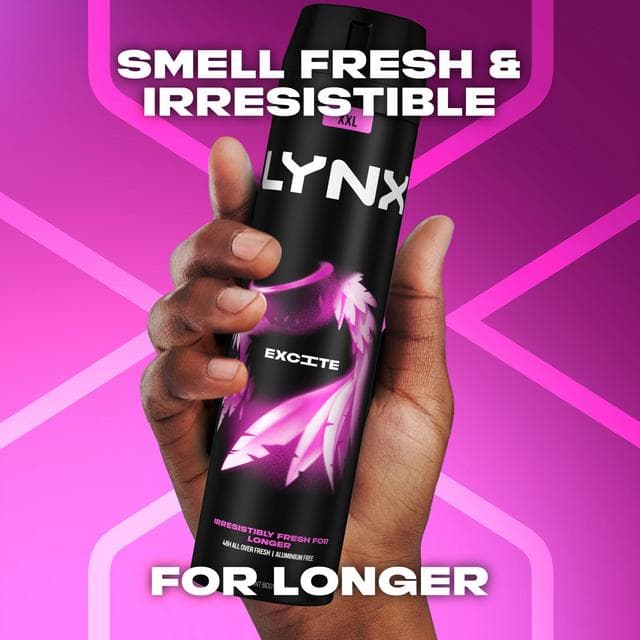 Lynx 250ml Excite 48h Deodorant Aerosol Body Spray for Men - gallery image 2