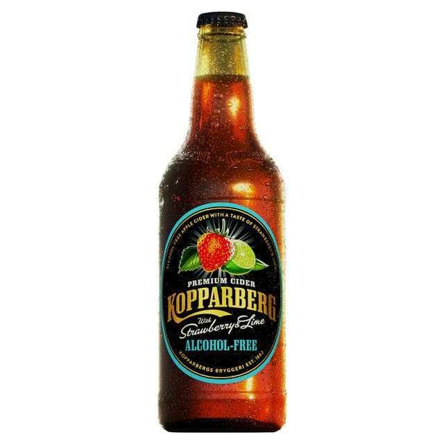 Kopparberg 0.0% Alcohol Free Cider Strawberry & Lime 50cl - gallery image 1