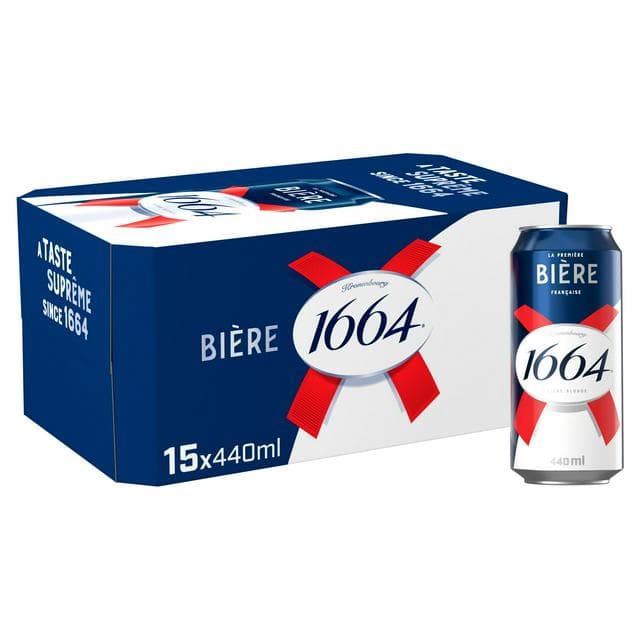 Kronenbourg 1664 Lager Beer Cans 15 x 440ml - gallery image 1