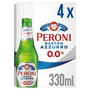 Peroni Nastro Azzurro 0% Alcohol Free Beer 4 x 330ml