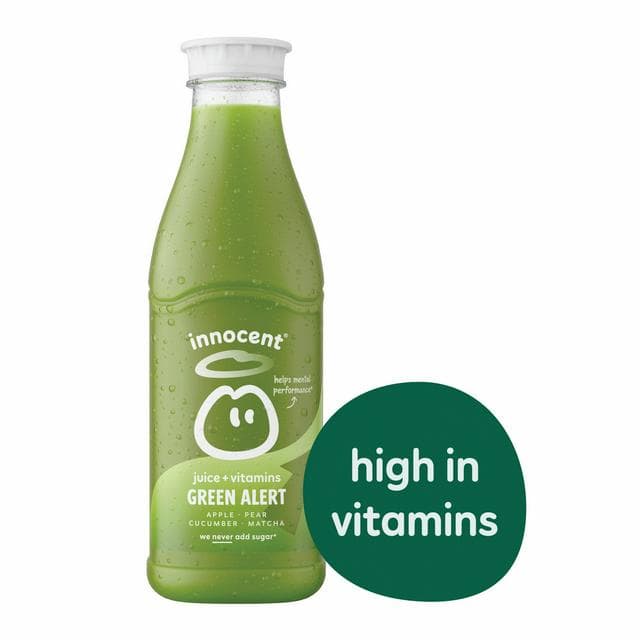 Innocent Plus Green Alert, Apple & Pear Juice with Vitamins 750ml - gallery image 1