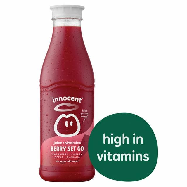 innocent Plus Berry Set Go Raspberry & Cherry Juice with Vitamins 750ml - gallery image 1