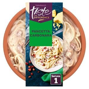 Sainsbury's Pancetta & Three Cheese Carbonara Ready Meal For 1, Taste the Difference 375g