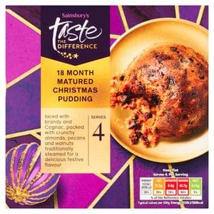 Sainsbury's 400g Matured 18 Month Christmas Pudding, Taste the Difference