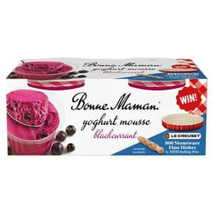 Bonne Maman Blackcurrant Mousse Dessert 2x70g
