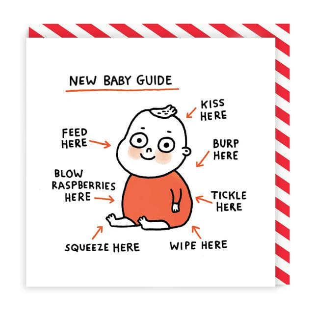 New Baby Card Funny Humour New Baby Guide Greeting Card - gallery image 1