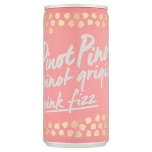 PinotPinot Pinot Grigio Pink Fizz Rose Wine Can 20cl