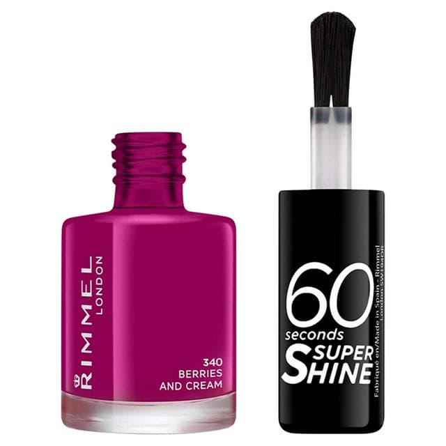 Rimmel London 60 Seconds Super Shine 340 Berries & Cream 8ml - gallery image 1