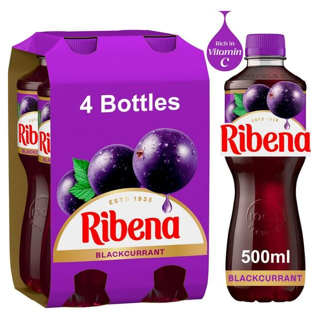 Ribena Blackcurrant Juice Drink 4x500ml - gallery image 1
