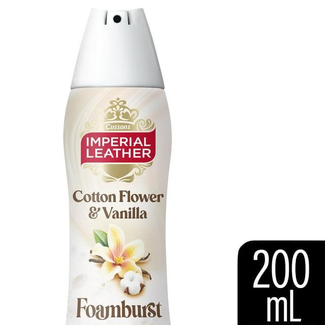Imperial Leather 200ml Foamburst Moisturising Cotton Flower & Vanilla Body Wash - gallery image 1