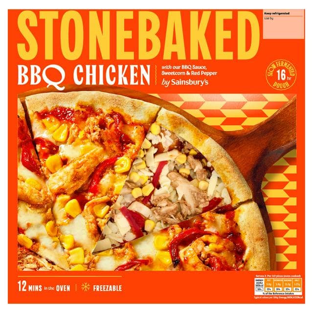 Sainsbury's 300g BBQ Chicken Stonebaked Pizza - gallery image 1