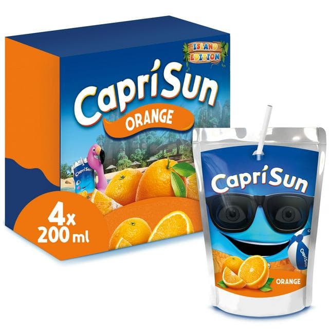 Capri Sun 4 x 200ml Orange Kids Juice Drink - gallery image 1