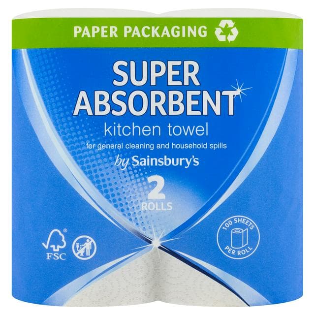 Sainsbury's Super Absorbent Kitchen Towels x2 - gallery image 1