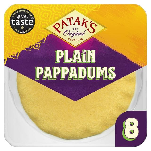 Pataks Plain Poppadoms x8 - gallery image 1