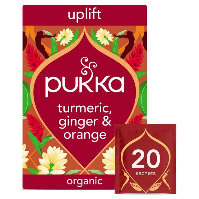 Pukka Organic Turmeric, Ginger & Orange Tea Home Compostable Herbal Tea Bags x 20 - gallery image 1