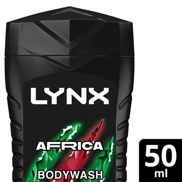 Lynx Africa Shower Gel Body Wash for Men Travel Size 50ml - gallery image 1