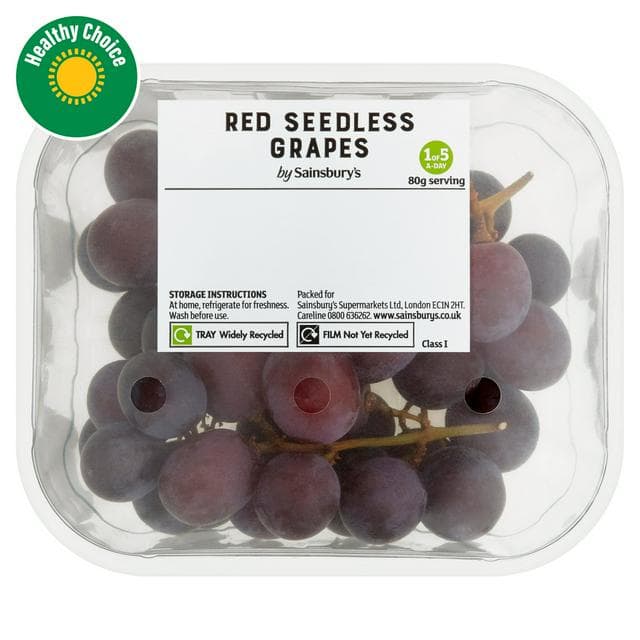 Sainsbury's Red Grapes 300g - gallery image 1