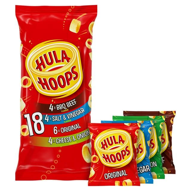 Hula Hoops Variety Multipack Crisps x18 - gallery image 1