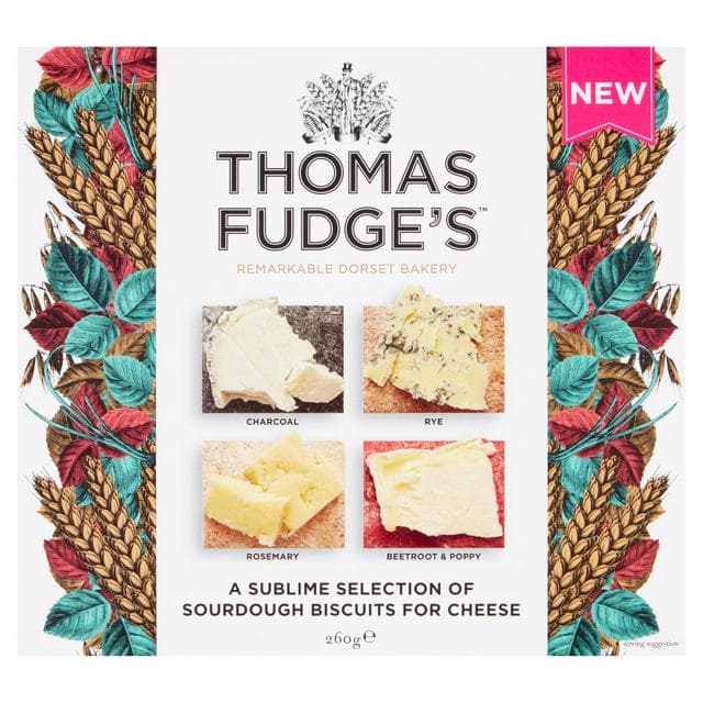 Thomas Fudge's a Sublime Selection of Sourdough Biscuit for Cheese 260g - gallery image 1
