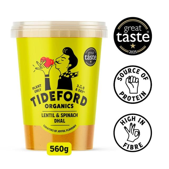 Tideford Organics Indian Lentil & Spinach Dhal 560g - gallery image 1