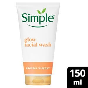 Simple Protect N Glow Express Clay Polish Face Wash for Dull & Tired Skin 150ml