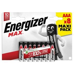 Energizer Max AAA Alkaline Batteries x8