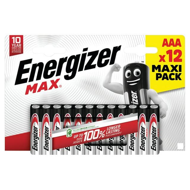Energizer Max AAA Alkaline Batteries x12 - gallery image 1
