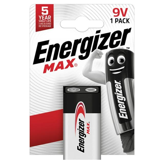 Energizer Max 9V Alkaline Batteries x1 - gallery image 1