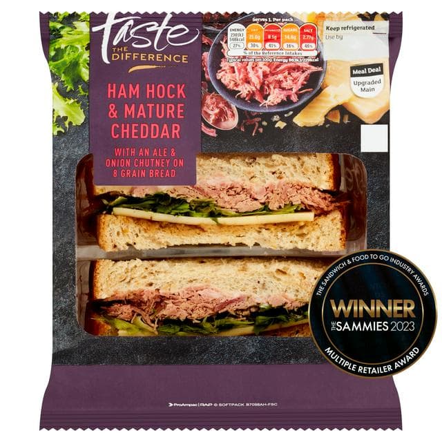 Sainsbury's Ham Hock & Mature Cheddar Sandwich, Taste the Difference - gallery image 1