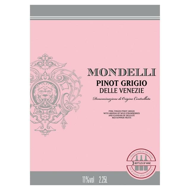 Mondelli Pinot Grigio Delle Venezie Rose Boxed Wine 225cl - gallery image 1
