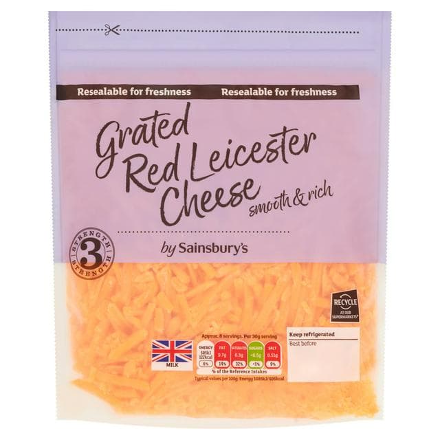 Sainsbury's Grated Red Leicester Cheese 250g - gallery image 1