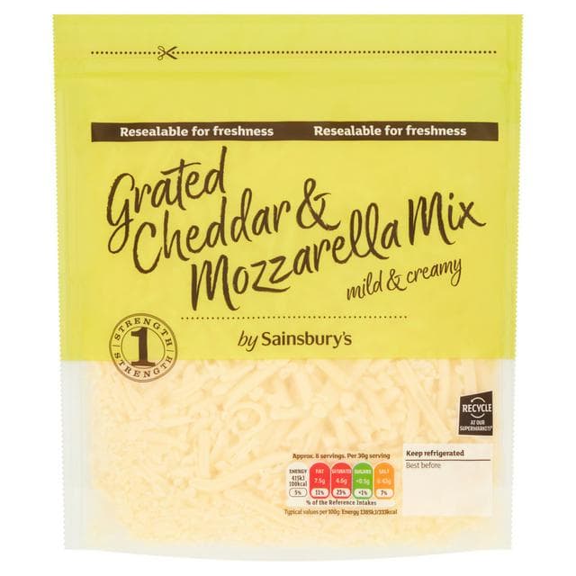 Sainsbury's Grated Cheddar & Mozzarella Mix 250g - gallery image 1