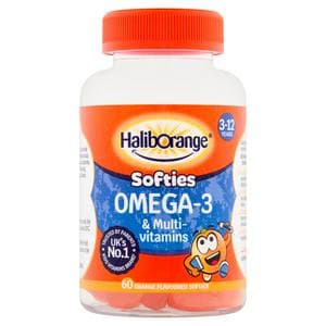Haliborange Omega 3 & Multivitamins Orange Flavoured Softies, 3-12 Years x60