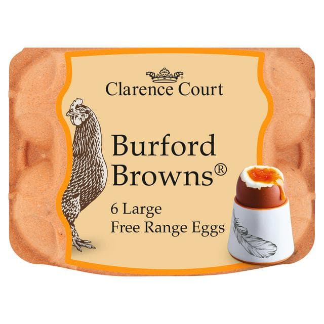 Clarence Court Mabel Pearmans's Burford Browns Large Free Range Eggs x6 - gallery image 1