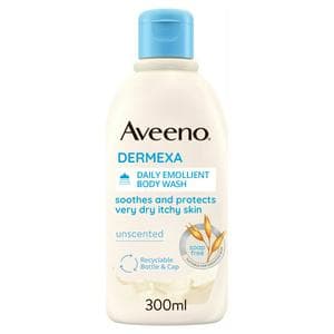 Aveeno Dermexa Daily Emollient Body Wash Unscented Soap Free 300ml